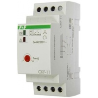 Реле контроля фаз для сетей с изолированной нейтралью CKF-11 (монтаж на DIN-рейке 35мм; регулировка задержки отключения; контроль чередовани