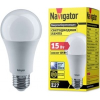 Лампа светодиодная 61 239 NLL-A70/A60-15- 230-6.5K-E27 грушевидная Navigator 61239