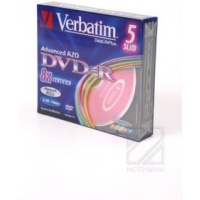 Verbatim 43557 DVD-R DL+паст.цв 4.7GB SC
